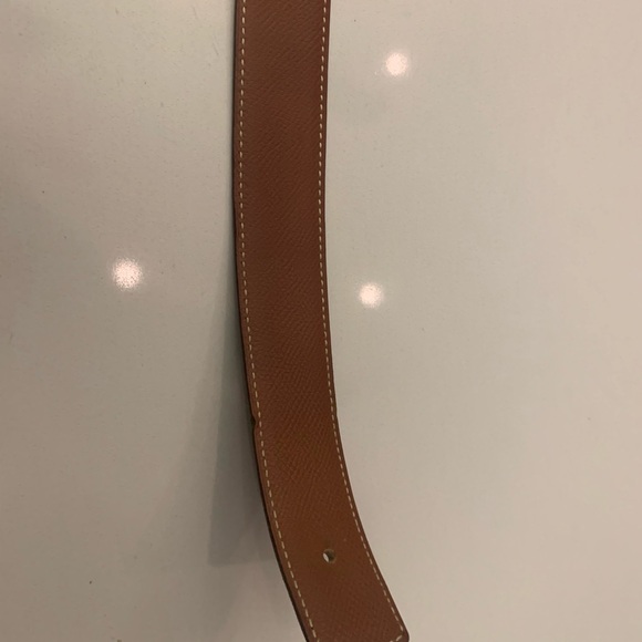 Hermes 32 mm reversible leather strap only. Noir, gold. Size 80. 32 inches - Picture 4 of 4